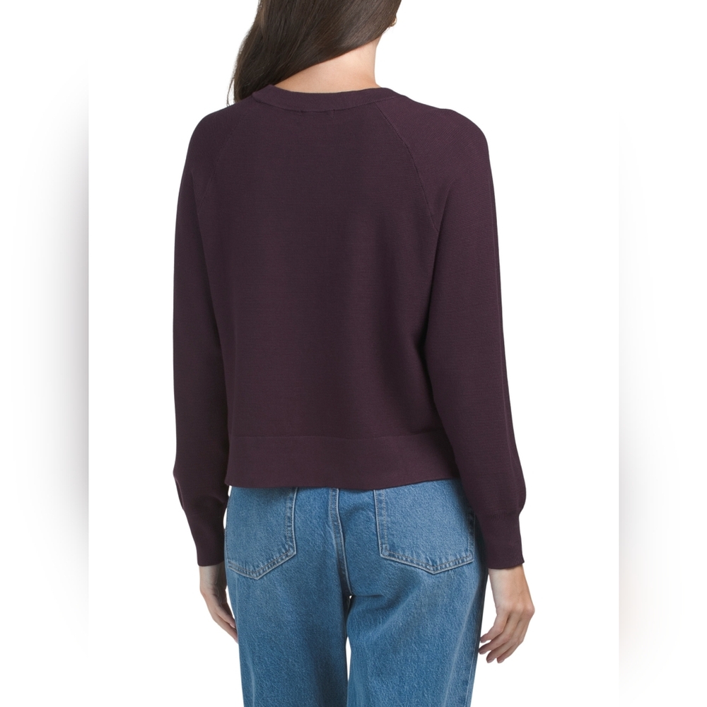 NWT - Adrianna Papell Black Crew Neck Sweater with Lace Up Detail - Size XL - Picture 2 of 12